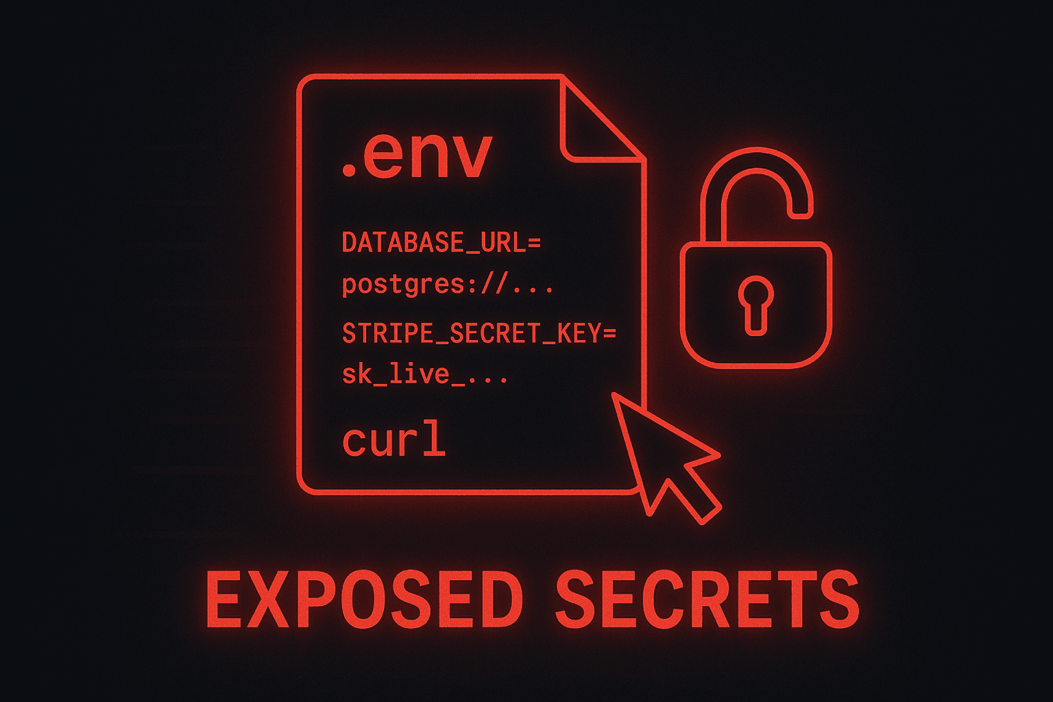 Exposed .env file risk illustration
